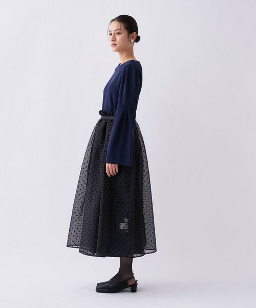 cloenc / クロエンス ロング・マキシ丈ワンピース | 【セットアイテム／手洗い可】ドットチュールレイヤードセットワンピース | 詳細23