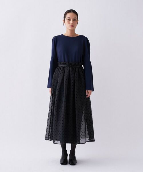cloenc / クロエンス ロング・マキシ丈ワンピース | 【セットアイテム／手洗い可】ドットチュールレイヤードセットワンピース | 詳細24