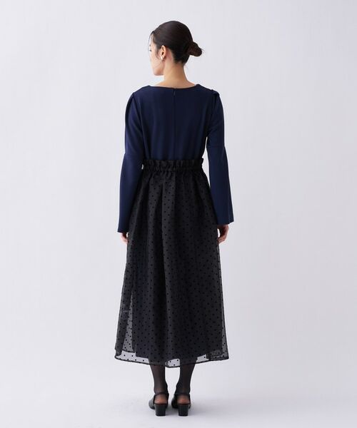 cloenc / クロエンス ロング・マキシ丈ワンピース | 【セットアイテム／手洗い可】ドットチュールレイヤードセットワンピース | 詳細25