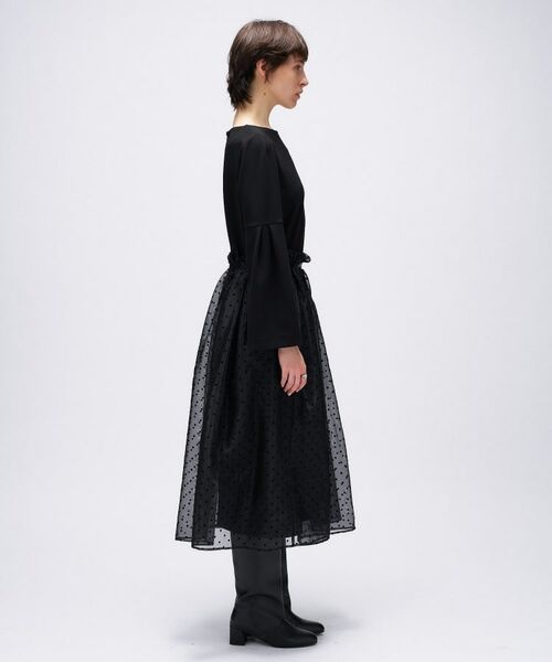 cloenc / クロエンス ロング・マキシ丈ワンピース | 【セットアイテム／手洗い可】ドットチュールレイヤードセットワンピース | 詳細4