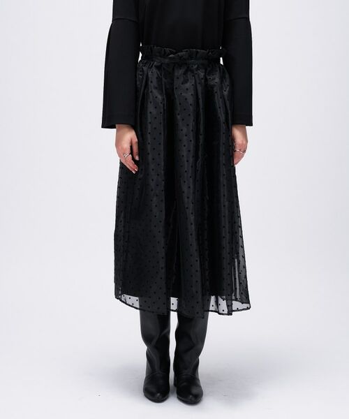 cloenc / クロエンス ロング・マキシ丈ワンピース | 【セットアイテム／手洗い可】ドットチュールレイヤードセットワンピース | 詳細5