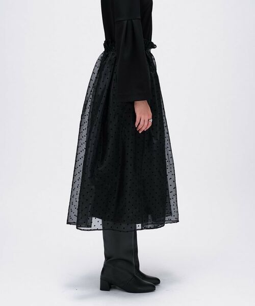 cloenc / クロエンス ロング・マキシ丈ワンピース | 【セットアイテム／手洗い可】ドットチュールレイヤードセットワンピース | 詳細6