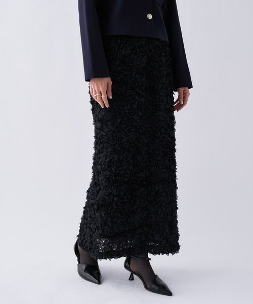 cloenc / クロエンス ロング・マキシ丈スカート | 【オケージョン／手洗い可】フラワーチュールレーススカート | 詳細18