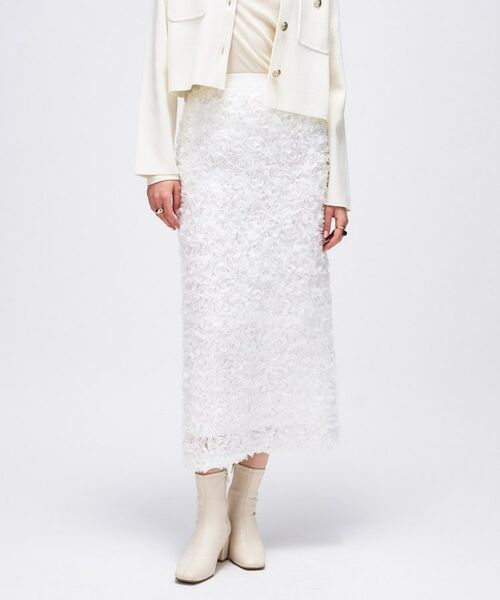 cloenc / クロエンス ロング・マキシ丈スカート | 【オケージョン／手洗い可】フラワーチュールレーススカート | 詳細23