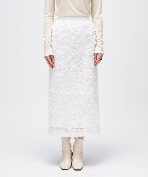 cloenc / クロエンス ロング・マキシ丈スカート | 【手洗い可】フラワーチュールレーススカート | 詳細3