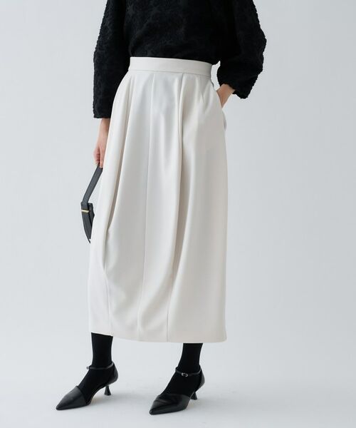 cloenc / クロエンス ロング・マキシ丈スカート | 【セットアップ／オケージョン／マシンウォッシュ】ダンボールコクーンスカート（オフホワイト(003)）