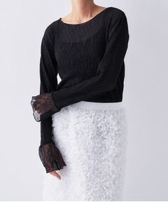 cloenc / クロエンス カットソー | 【手洗い可】レースシアーワッシャ―シカットソー