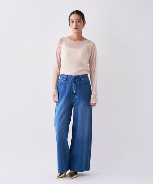 cloenc / クロエンス カットソー | 【手洗い可】レースシアーワッシャ―シカットソー | 詳細1