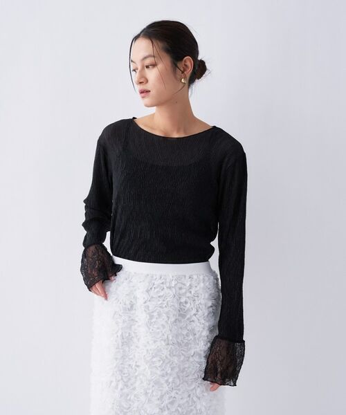 cloenc / クロエンス カットソー | 【手洗い可】レースシアーワッシャ―シカットソー | 詳細13