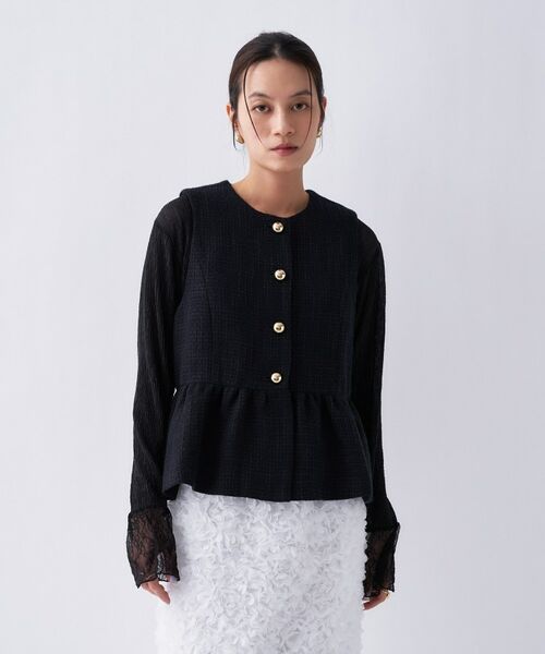 cloenc / クロエンス カットソー | 【オケージョン／手洗い可】レースシアーワッシャ―シカットソー | 詳細17