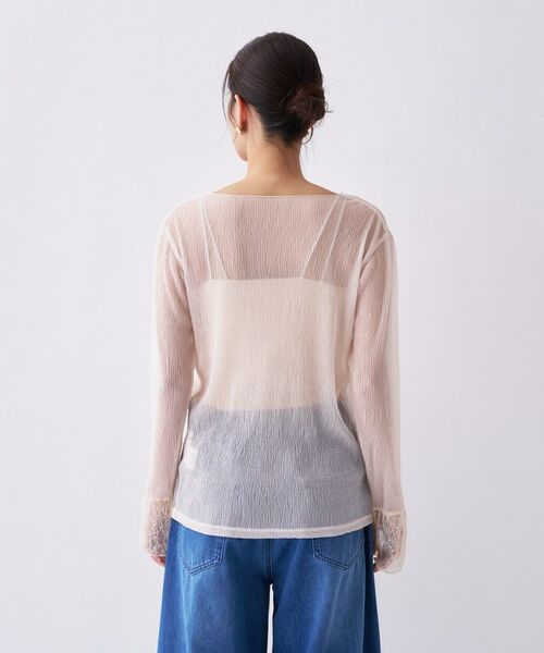 cloenc / クロエンス カットソー | 【手洗い可】レースシアーワッシャ―シカットソー | 詳細7