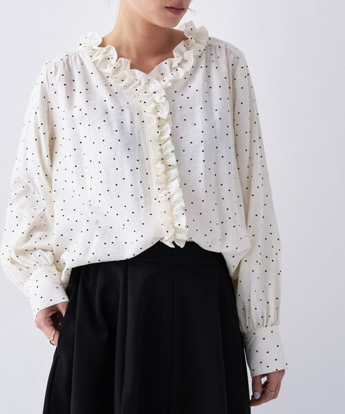 cloenc / クロエンス シャツ・ブラウス | 【手洗い可】フリルブラウス（オフホワイト(103)）