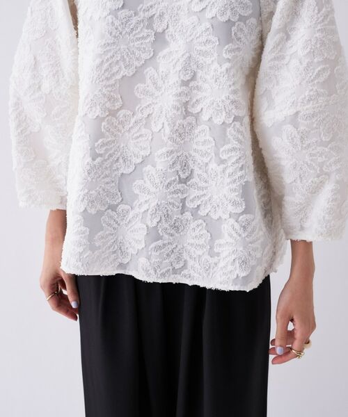 cloenc / クロエンス シャツ・ブラウス | 【手洗い可】フラワーシアージャカードシャツ | 詳細10
