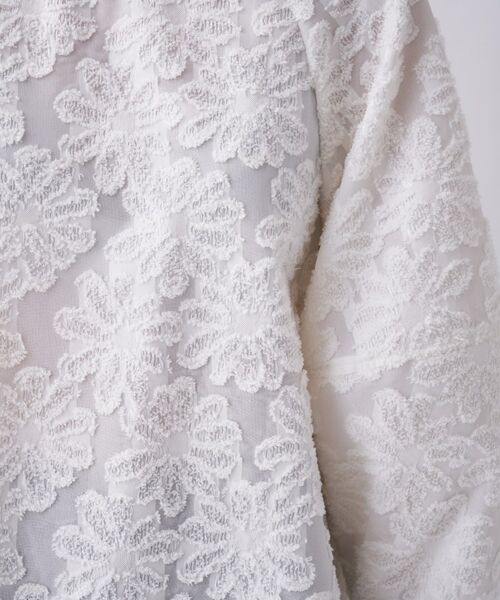 cloenc / クロエンス シャツ・ブラウス | 【手洗い可】フラワーシアージャカードシャツ | 詳細12