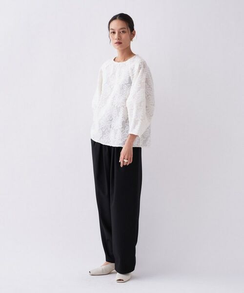 cloenc / クロエンス シャツ・ブラウス | 【手洗い可】フラワーシアージャカードシャツ | 詳細2