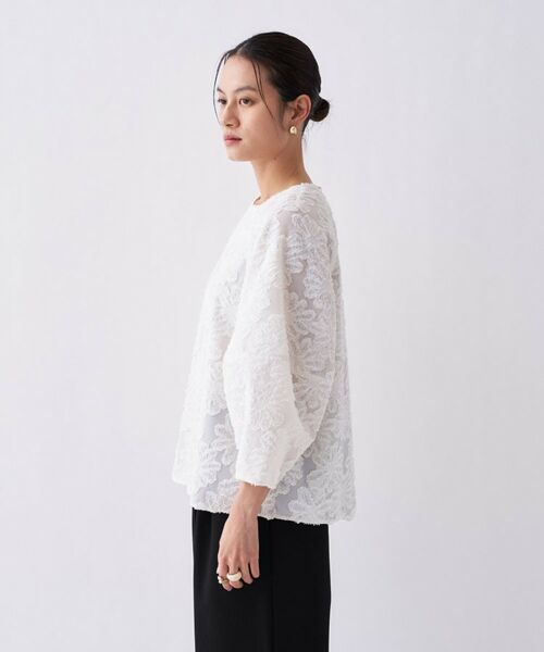 cloenc / クロエンス シャツ・ブラウス | 【手洗い可】フラワーシアージャカードシャツ | 詳細6