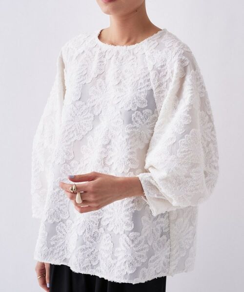 cloenc / クロエンス シャツ・ブラウス | 【手洗い可】フラワーシアージャカードシャツ | 詳細8