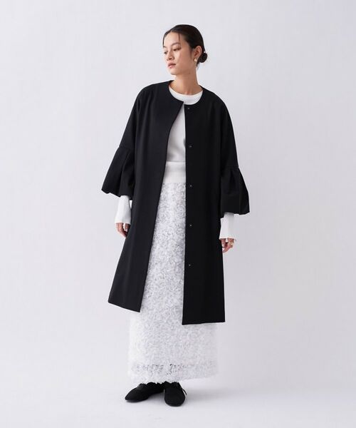 cloenc / クロエンス その他アウター | 【セットアップ／手洗い可】ダンボールノーカラーコート | 詳細1