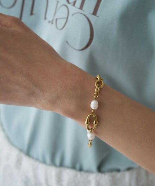 cloenc / クロエンス ブレスレット・バングル | 淡水パール オーバルチェーンマンテルブレスレット | 詳細1
