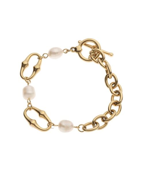 cloenc / クロエンス ブレスレット・バングル | 淡水パール オーバルチェーンマンテルブレスレット（ゴールド(007)）