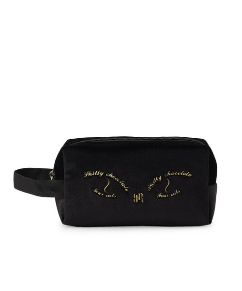 cloenc / クロエンス ポーチ | 【Philly chocolate】キャットモチーフベロアポーチ | 詳細1