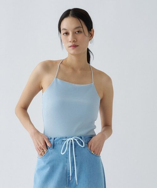 cloenc / クロエンス キャミソール・チューブトップ | 【カップ付き】デザインキャミソール（サックスブルー(090)）
