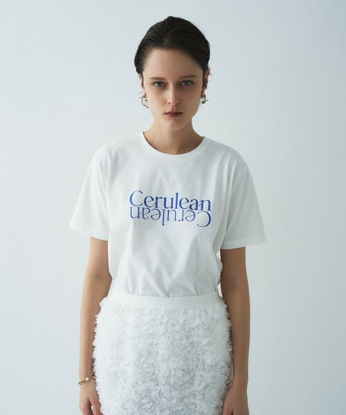 cloenc / クロエンス Tシャツ | 【マシンウォッシュ】ロゴプリントTシャツ（ホワイト(201)）
