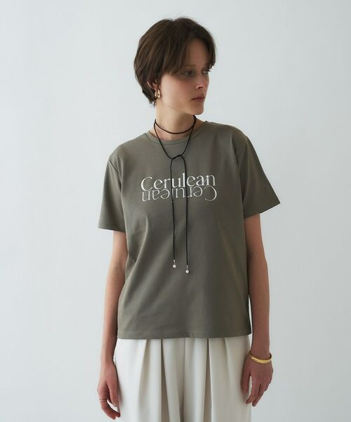 cloenc / クロエンス Tシャツ | 【マシンウォッシュ】ロゴプリントTシャツ（グレー(212)）