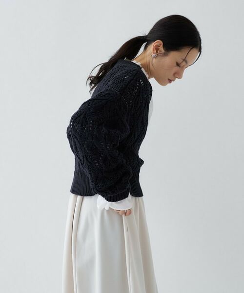 cloenc / クロエンス ニット・セーター | 【手洗い可】クロシェ編みクロップドニットプルオーバー | 詳細22
