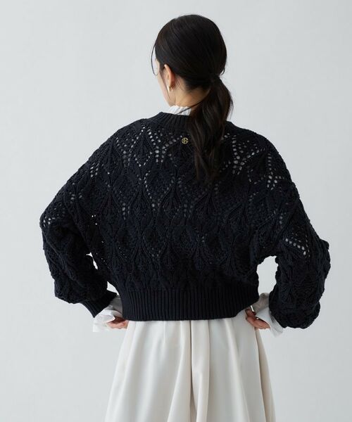 cloenc / クロエンス ニット・セーター | 【手洗い可】クロシェ編みクロップドニットプルオーバー | 詳細23