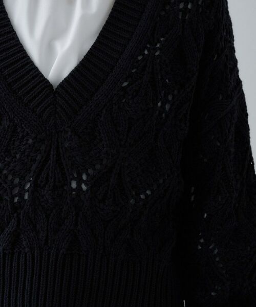 cloenc / クロエンス ニット・セーター | 【手洗い可】クロシェ編みクロップドニットプルオーバー | 詳細24