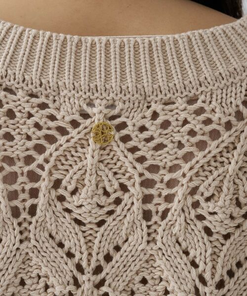 cloenc / クロエンス ニット・セーター | 【手洗い可】クロシェ編みクロップドニットプルオーバー | 詳細25