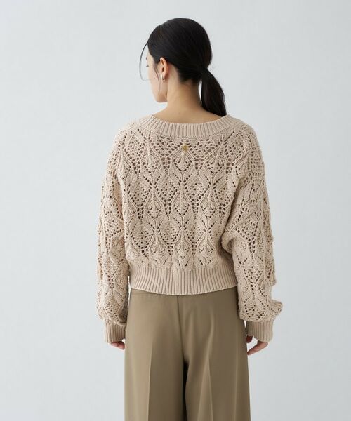 cloenc / クロエンス ニット・セーター | 【手洗い可】クロシェ編みクロップドニットプルオーバー | 詳細6
