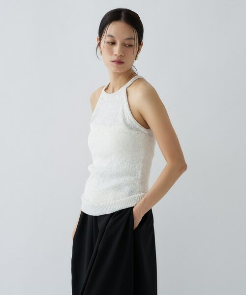 cloenc / クロエンス キャミソール・チューブトップ | 【手洗い可】ラメスパンコールデザインタンクトップ | 詳細15