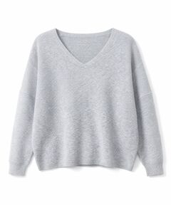 cloenc / クロエンス ニット・セーター | 【手洗い可】Vネックラメガーターニット