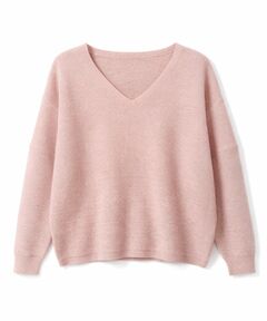 cloenc / クロエンス ニット・セーター | 【手洗い可】Vネックラメガーターニット