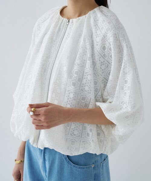 cloenc / クロエンス レザーブルゾン・ジャケット | レースシアーブルゾン | 詳細10