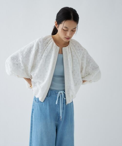 cloenc / クロエンス レザーブルゾン・ジャケット | レースシアーブルゾン | 詳細3