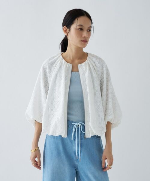 cloenc / クロエンス レザーブルゾン・ジャケット | レースシアーブルゾン | 詳細4