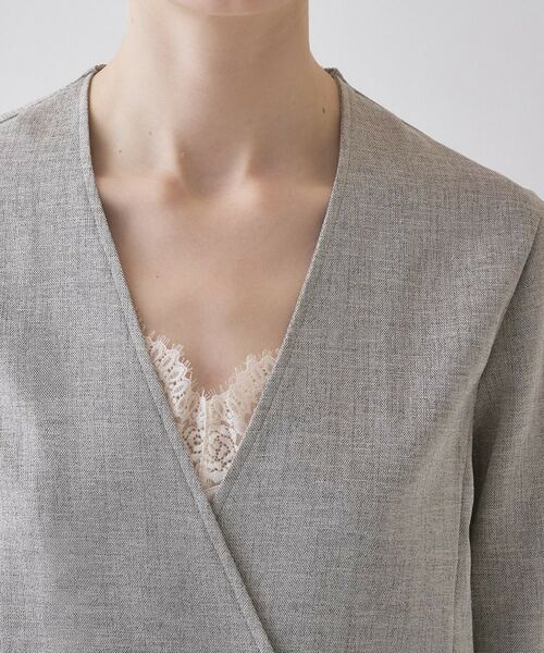 cloenc / クロエンス ノーカラージャケット | 【セットアップ／接触冷感／マシンウォッシュ】リネンライクノーカラージャケット | 詳細25