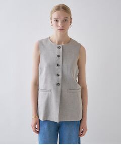 cloenc / クロエンス ベスト | 【セットアップ／接触冷感／マシンウォッシュ】リネンライクジレ