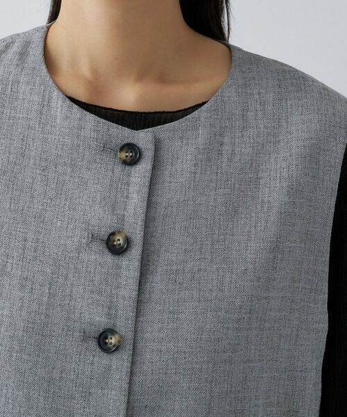 cloenc / クロエンス ベスト | 【セットアップ／マシンウォッシュ】リネンライクジレ | 詳細13