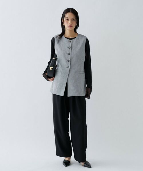 cloenc / クロエンス ベスト | 【セットアップ／接触冷感／マシンウォッシュ】リネンライクジレ | 詳細16