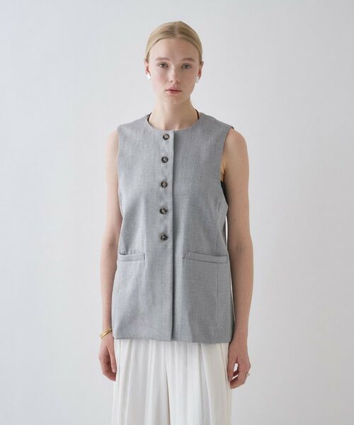 cloenc / クロエンス ベスト | 【セットアップ／接触冷感／マシンウォッシュ】リネンライクジレ | 詳細19