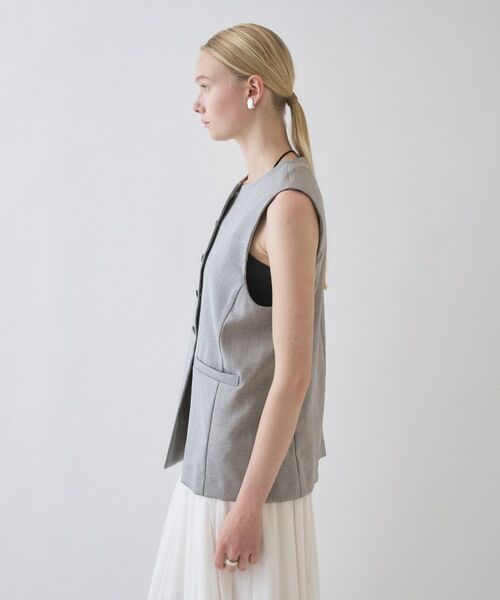 cloenc / クロエンス ベスト | 【セットアップ／接触冷感／マシンウォッシュ】リネンライクジレ | 詳細20