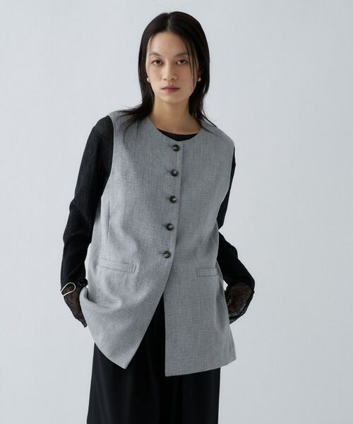 cloenc / クロエンス ベスト | 【セットアップ／接触冷感／マシンウォッシュ】リネンライクジレ | 詳細24