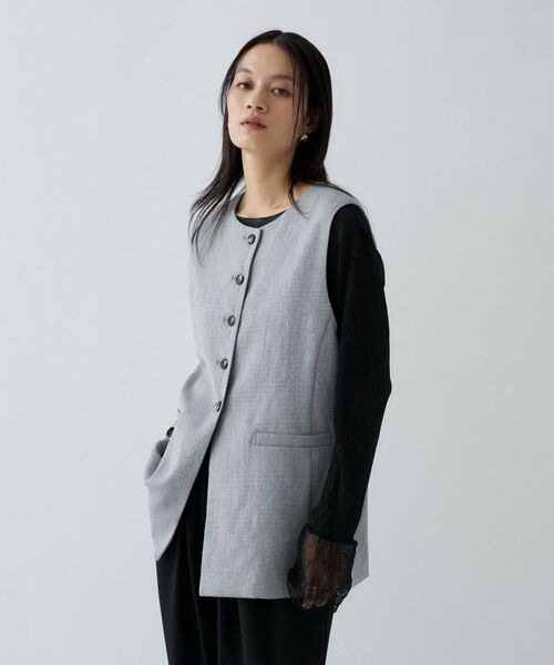 cloenc / クロエンス ベスト | 【セットアップ／接触冷感／マシンウォッシュ】リネンライクジレ | 詳細25