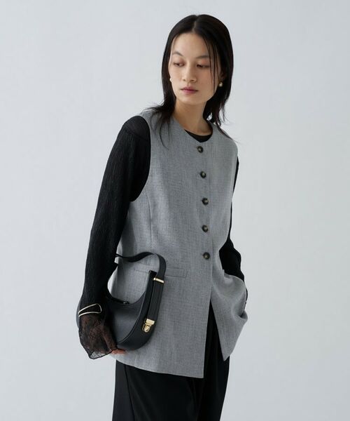 cloenc / クロエンス ベスト | 【セットアップ／マシンウォッシュ】リネンライクジレ | 詳細4