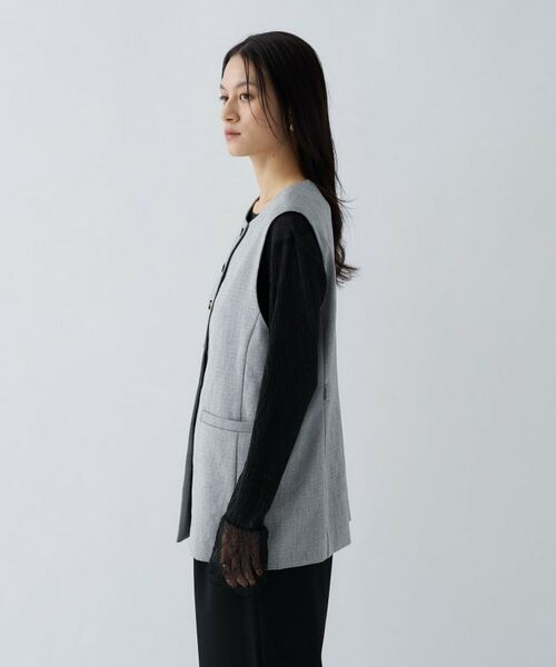 cloenc / クロエンス ベスト | 【セットアップ／マシンウォッシュ】リネンライクジレ | 詳細8