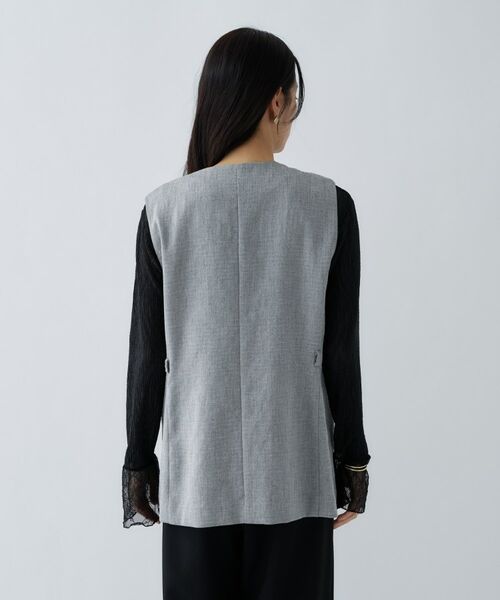 cloenc / クロエンス ベスト | 【セットアップ／マシンウォッシュ】リネンライクジレ | 詳細9